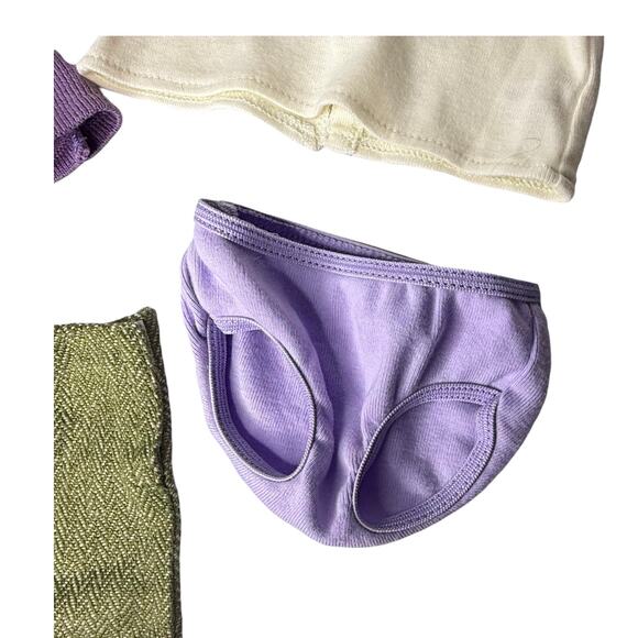 American Girl Today Go Anywhere Outfit SKIRT TOP SWEATER Purple PANTIES Hanger - Picture 7 of 10